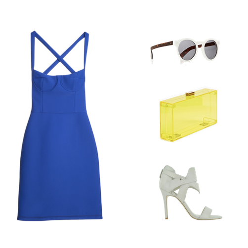 Cynthia Rowley dress | Illesteva sunglasses | Nasty Gal clutch | Senso shoes